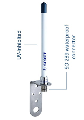 1 dB VHF Antenna 7" length - Set packaging HTC:8529.10.91.00 PF AN NVHF00010