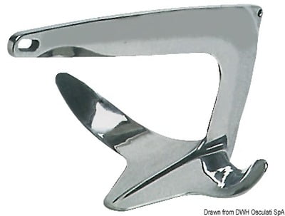 Trefoil anchor AISI 316 50 kg